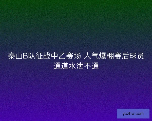 泰山B队征战中乙赛场 人气爆棚赛后球员通道水泄不通